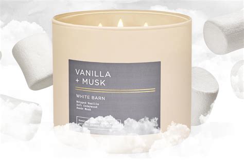 white barn vanilla musk candle